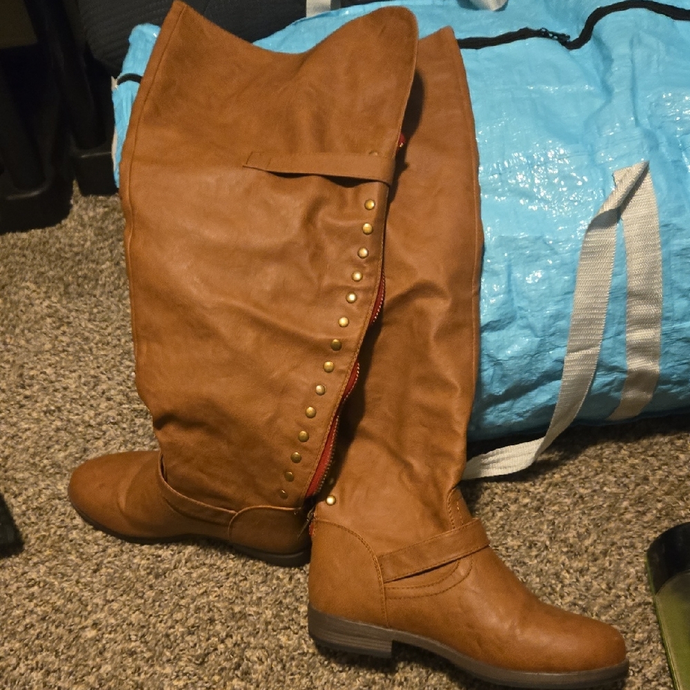 Brown Knee-High Boots